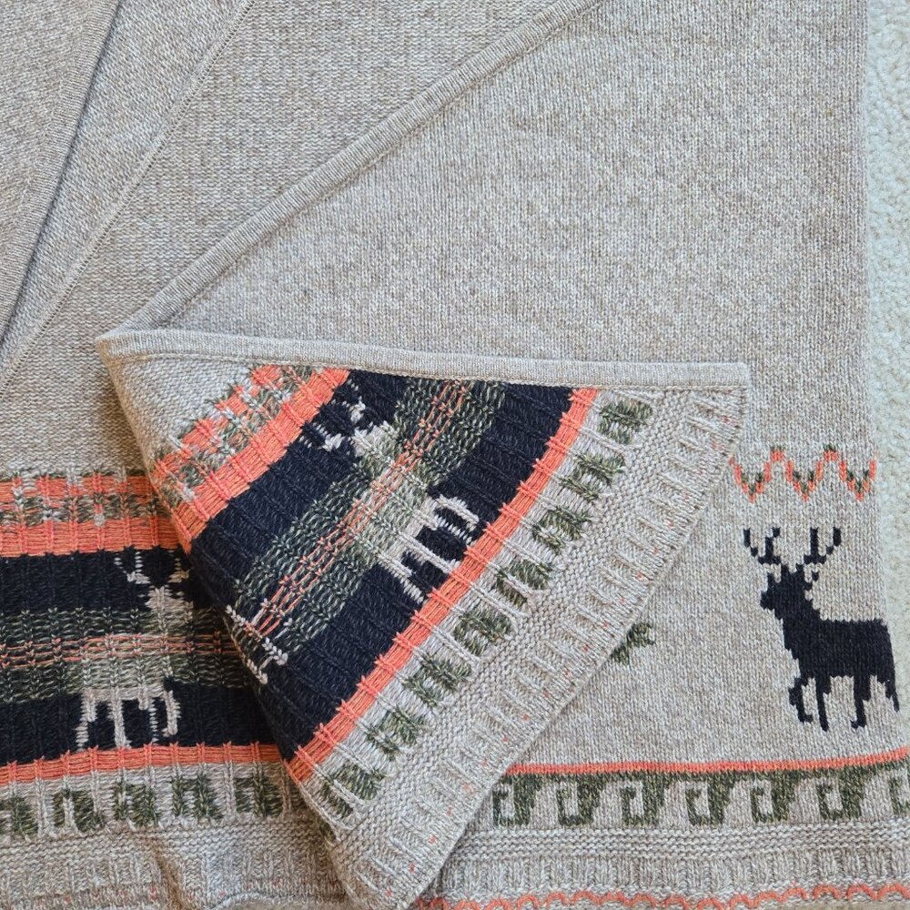 NWOT Beretta Wool Wrap Cape Moose Elk Deer Reindeer - Picture 8 of 12